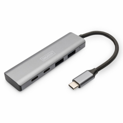 Digitus DA-70245 DIGITUS USB-C 4 Port HUB, 2x USB A + 2x ...