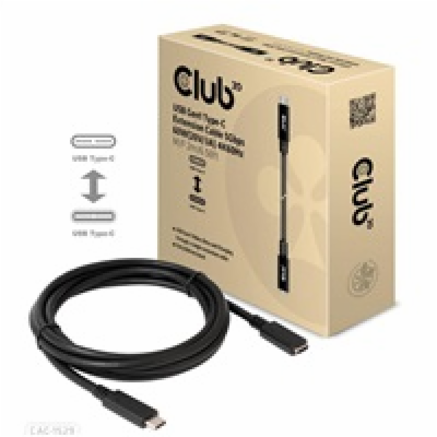 Club3D Prodlužovací kabel USB-C, 5Gbps 60W(20V/3A), 4K 60...