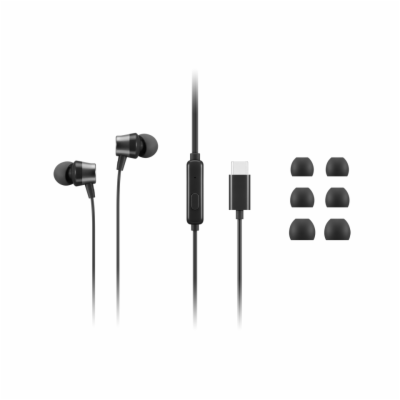 Lenovo sluchátka USB-C Wired In-Ear Headphones (with inli...