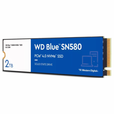 WD BLUE SSD NVMe 2TB PCIe SN580,Gen4 , (R:4150, W:4150MB/s)