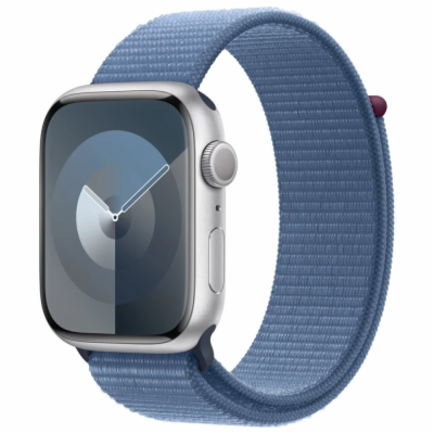 Apple Watch S9/45mm/Silver/Sport Band/Winter Blue