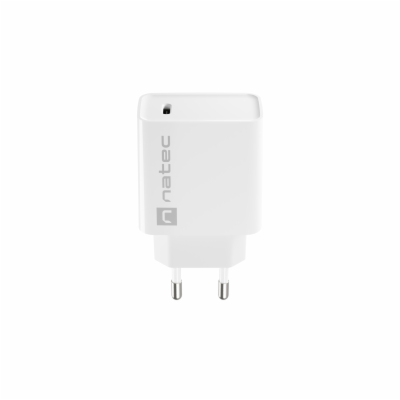 Universální nabíječka Natec RIBERA 20W 1X USB-C, bílá