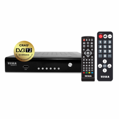 SET TOP BOX TESLA SENIOR T2 - DVB-T2 (H.265/HEVC), ověřen...