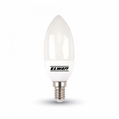 LED žárovka Elwatt  E14 svíčka B37 6,5W/40W teplá bílá 30...