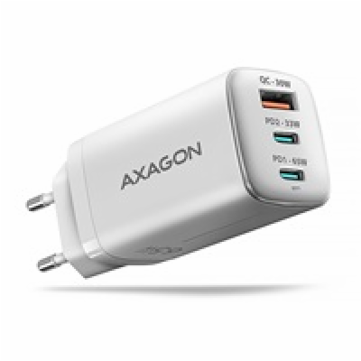 AXAGON ACU-DPQ65W, GaN nabíječka do sítě 65W, 3x port (US...