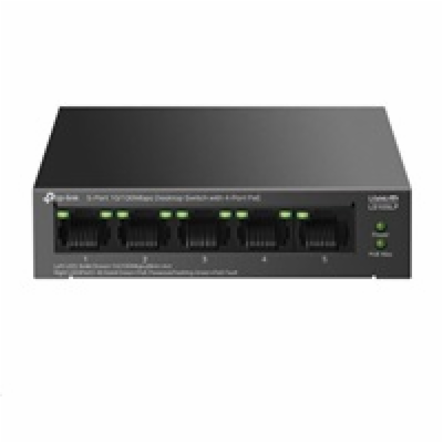 TP-Link LiteWave switch LS105LP (5x100Mb/s, 4xPoE, 41W, f...