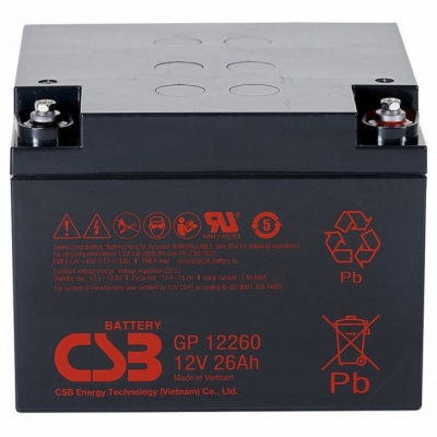 CSB Pb záložní akumulátor CSB GP12260l, 12V, 26Ah