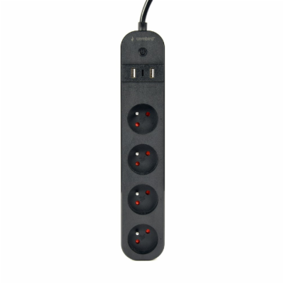 GEMBIRD Smart power strip with USB charger 4 French socke...