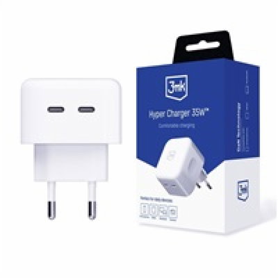 3mk síťová nabíječka - Hyper Charger 35W, GaN, 2x USB-C (...