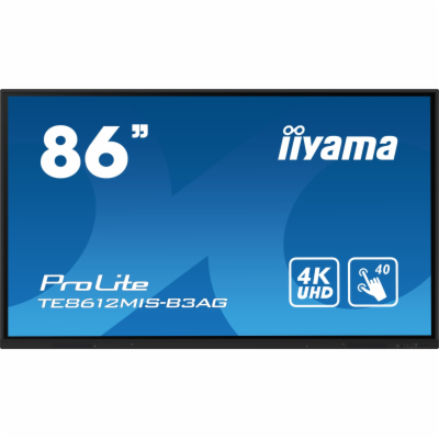 86" iiyama TE8612MIS-B3AG:IPS,4K,40P,USB-C