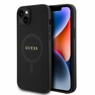 Guess PU Saffiano MagSafe Zadní Kryt pro iPhone 15 Black ...