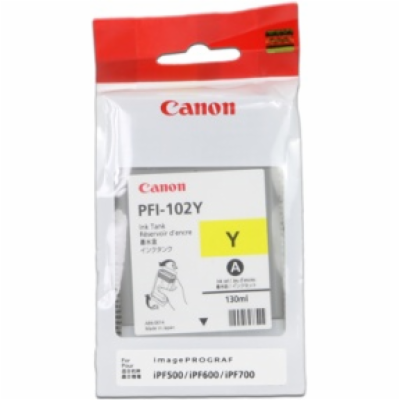 CANON INK PFI-102 YELLOW  iPF-500, 600, 700