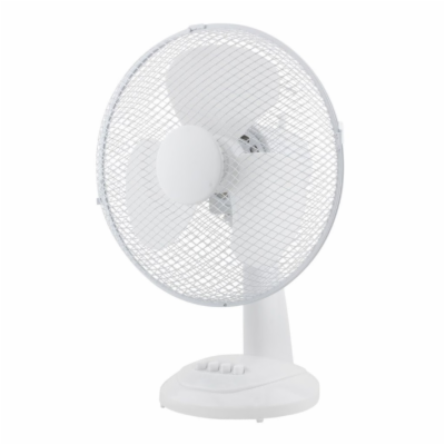 Stolní ventilátor 30cm, 3 rychlosti, bílý, 40 W