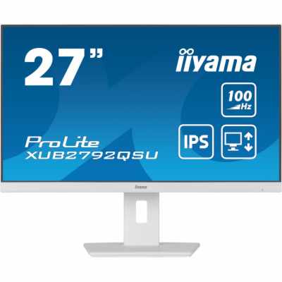 iiyama ProLite/XUB2792QSU-W6/27"/IPS/QHD/100Hz/0,4ms/Whit...