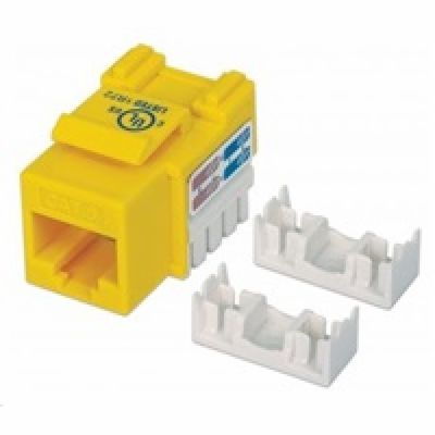 Intellinet Cat6 Keystone Jack, UTP, Yellow, Punch-down