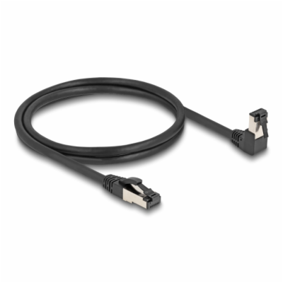 Delock Síťový kabel RJ45 Cat.8.1 S/FTP, zalomený dolů o 9...