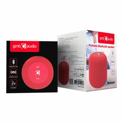 GEMBIRD Portable Bluetooth speaker red