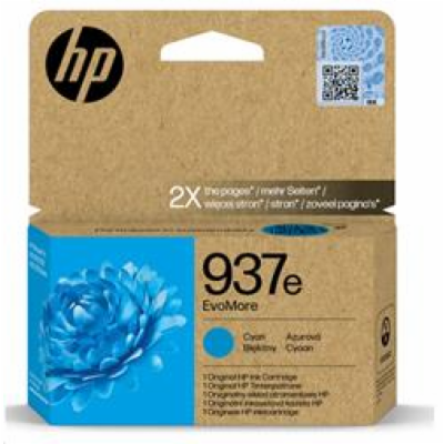 HP 937e EvoMore Cyan Original Ink Cartridge (1,650 pages)