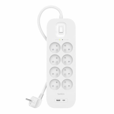 Belkin SURGE 8OT 900J, 18W, USB A + C, Pol