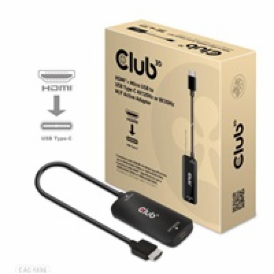 Club3D Adaptér HDMI + Micro USB na USB-C 4K120Hz/8K30Hz, ...