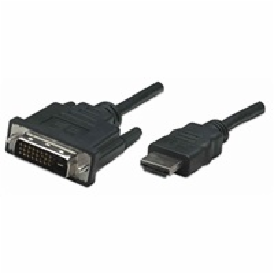 Manhattan kabel HDMI na DVI-D, Dual Link, 1m, černá