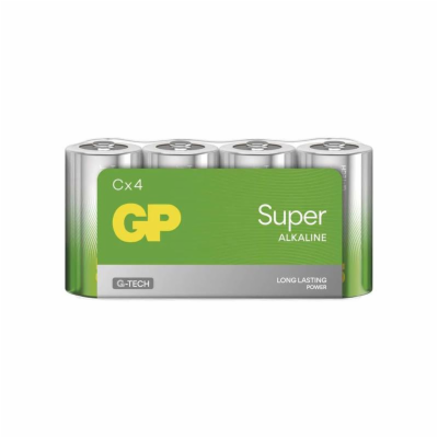 Baterie C (R14) alkalická GP Super 4ks / shrink