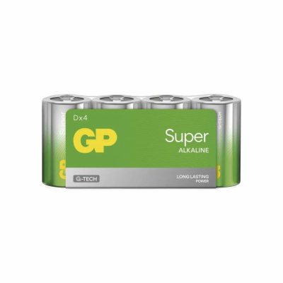 Baterie D (R20) alkalická GP Super 4ks / shrink