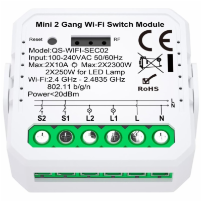 IMMAX NEO LITE SMART kontroler V7, 2-tlačítkový Wi-Fi, TUYA