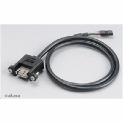 AKASA kabel redukce interní USB na externí USB, USB 2.0, ...