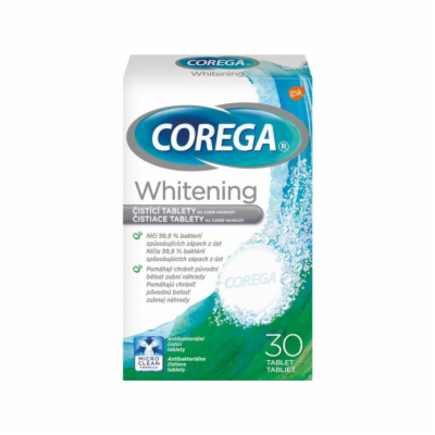 Corega čistící tablety 30ks whitening