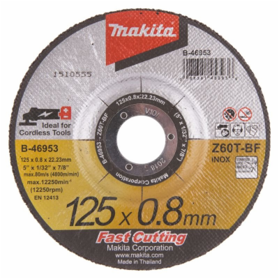 Makita B-46953 řezný kotouč 125x0,8x22 nerez