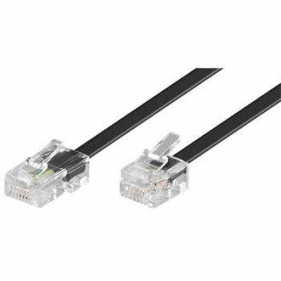 PremiumCord Kabel telefonní rovný 8P4C plug - 6P4C plug 1...