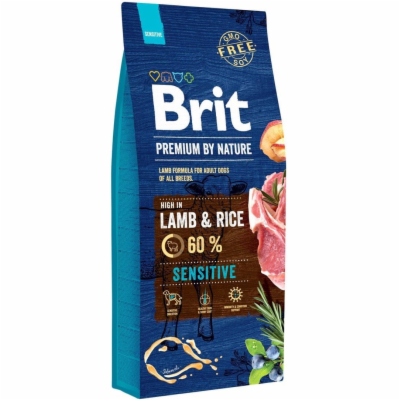 Brit Premium by Nature Sensitive Lamb 15kg granule pro psy