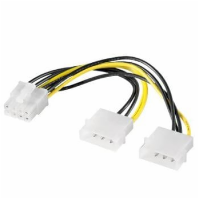 PremiumCord Redukce napájecí 2x5.25" Molex - 8 pin pro PC...