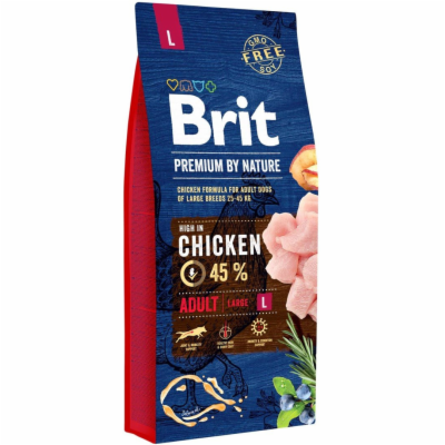 Brit Premium by Nature Adult L 15kg granule pro psy