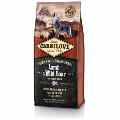 Carnilove Lamb & Wild Boar for Adult 12kg granule pro psy