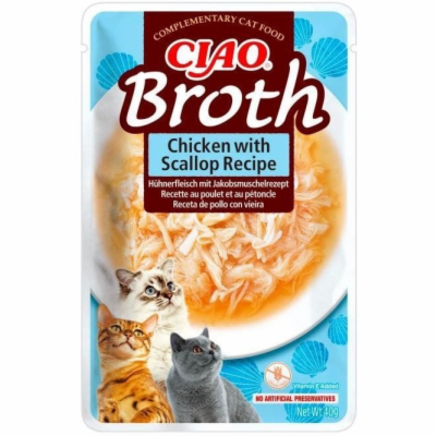 Churu Cat CIAO Broth Chicken with Scallop Recipe 40g