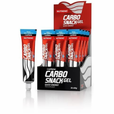 Nutrend CARBOSNACK WITH CAFFEINE tuba 50 g, modrá malina