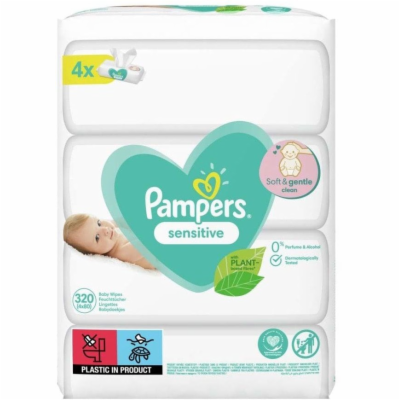 Pampers ubrousky Sensitive XXL 4x80ks