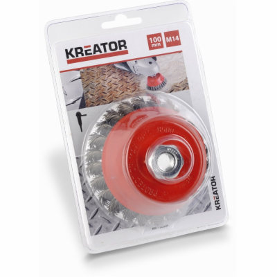 Kreator KRT150205 - Brusný copánkový kartáč M14-100mm