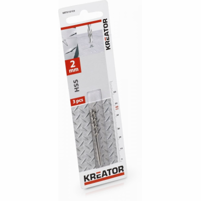 Kreator KRT010103 - 3ks HSS vrták do kovu 2x49 mm