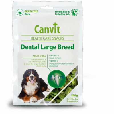 Canvit Snacks Dental Large Breed-Duck 250g pamlsek pro psy