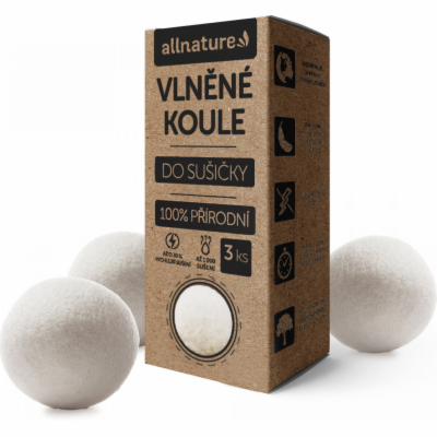 Allnature Vlněné koule do sušičky 3 ks