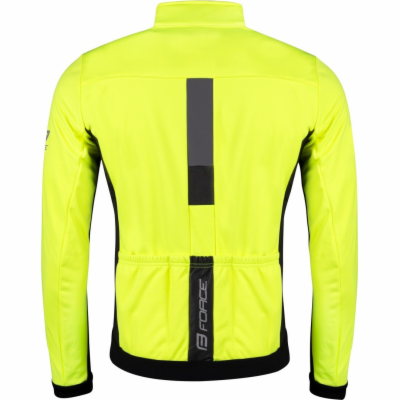 FORCE zimní bunda FROST softshell fluo-černá vel.L