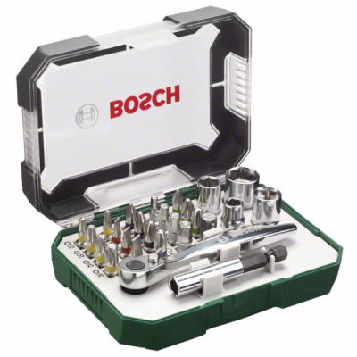 Bosch 26dílná sada šroubovacích bitů a ráčen (2.607.017.322)