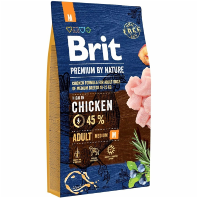 Brit Premium by Nature Adult M 8kg granule pro psy