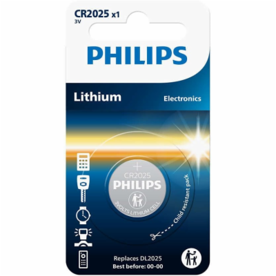 PHILIPS CR2025/01B Minicells Baterie, Lithium