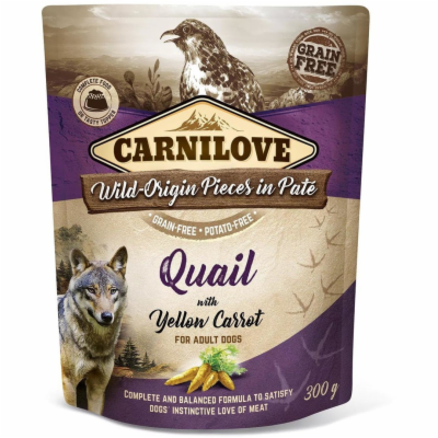 Carnilove Dog Pouch Paté Quail with Yellow Carrot 300g ka...