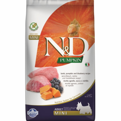 N&D PUMPKIN DOG Adult Mini Lamb & Blueberry 2,5kg granule...