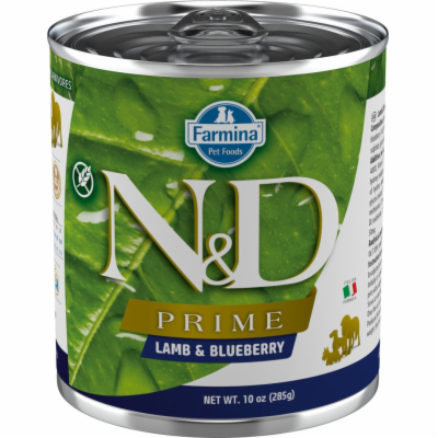 N&D PRIME DOG Adult Lamb & Blueberry 285g konzerva pro psy